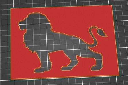 Šablona na kreslení - lev   