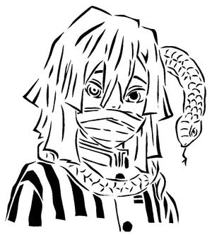 Obanai Iguro stencil 1