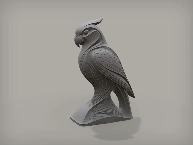 Parot Statue   