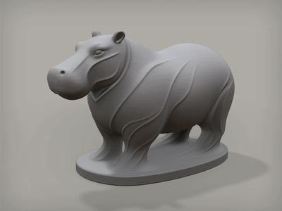 Hippopotamus Statue   