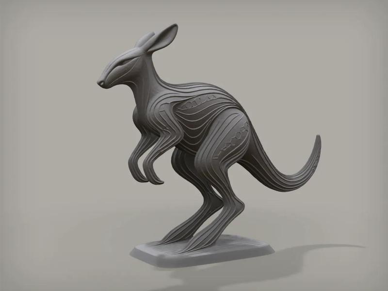 Kangaroo Statue   