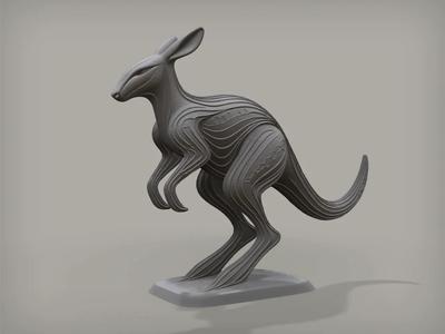 Kangaroo Statue   