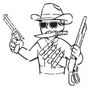 Fallout Cowboy stencil