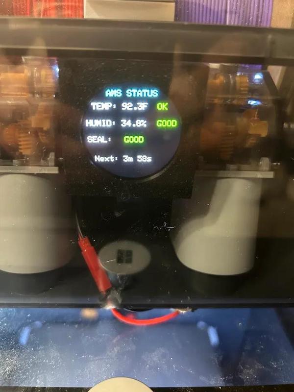 humidity and Temp for the ams in a display   