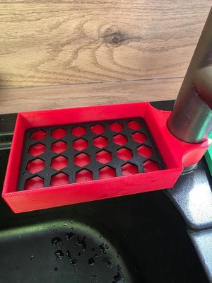 support d'évier avec grille d'égouture pour éponge   