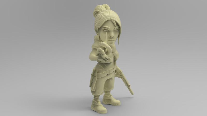 Valorant Chibi Jett 54mm scale