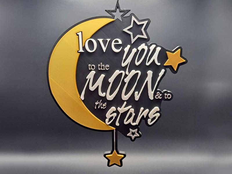 Love You to the Moon and Stars Sign