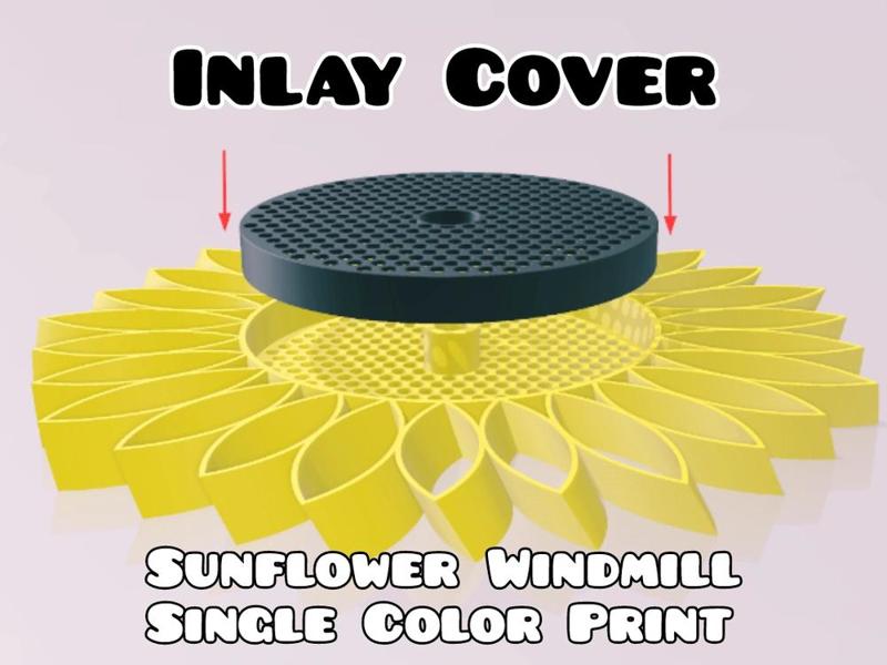 Sunflower Windmill inlay cover