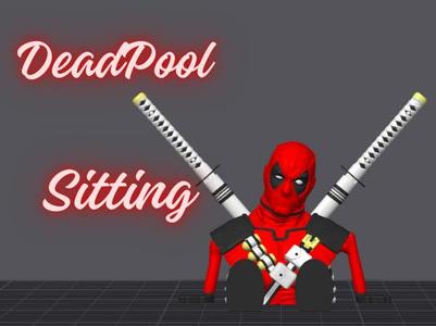 Deadpool Sitting Action Figure with Flexible Legs