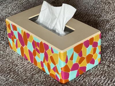 Multicolor Mosaic Tissue Box