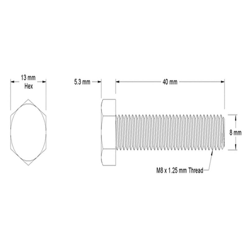 M8 HexHead_ SetScrew & Nut