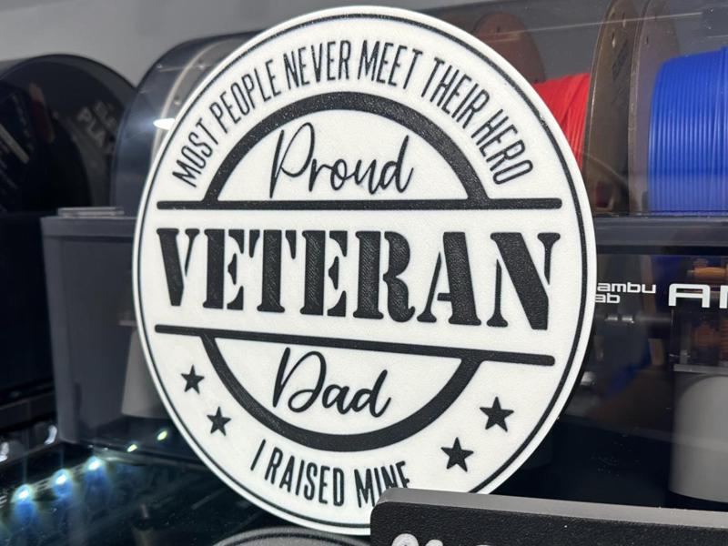 Proud Veteran Dad - Large Sign