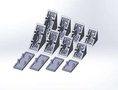 Angle bracket with cover - Corner bracket - M5 & M6
