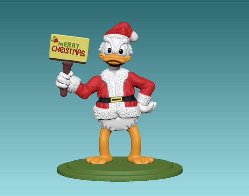 donald duck as santa claus from mickey mouse for the christmas