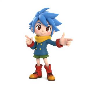 3D rendering of a cartoon character