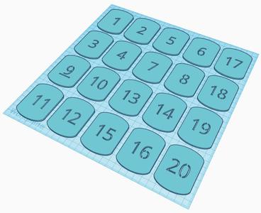 Number Tiles 1-20