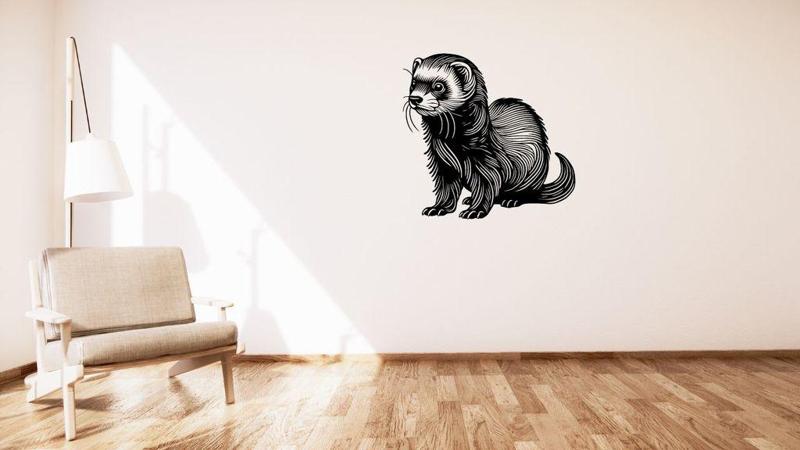 Ferret / Fretka wall or table decoration