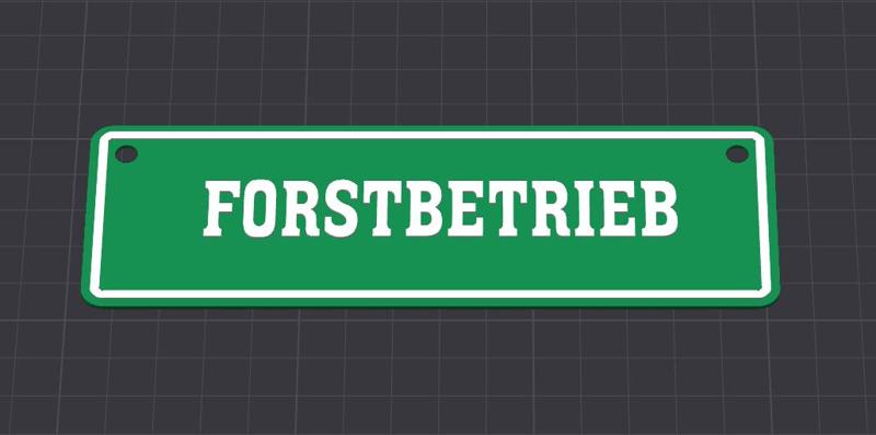 Forstbetrieb KFZ Schild 