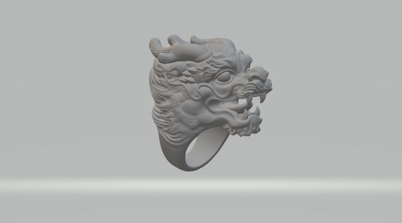 Dragon Ring 3D Model 3D print model