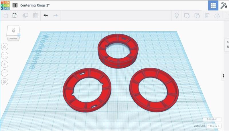 Model Rocket Centering Rings 2" to 29mm