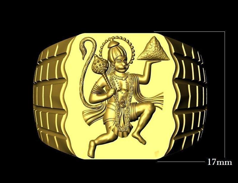 Hanuman Ring 3D print model 3D print model