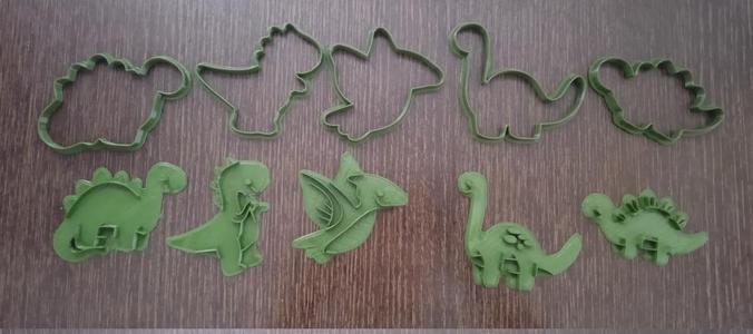 Dino Cookie Cutters 2 Parts for small details