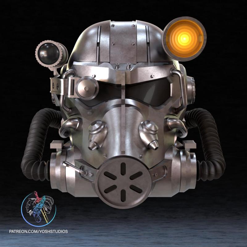 Fallout T-60 Helmet 3D Printer File STL