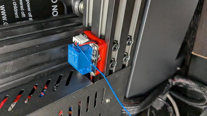 4040 extrusion Relay Holder | Ender 3 V2 under Y-axis