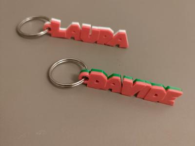 keychain with name Laura or Davide