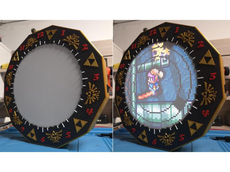 RGB Matrix Clock - Legend Of Zelda - Link To The Past