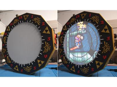 RGB Matrix Clock - Legend Of Zelda - Link To The Past