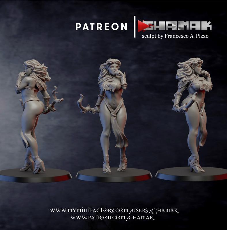 Wood Elf Pin-up diorama part. 1