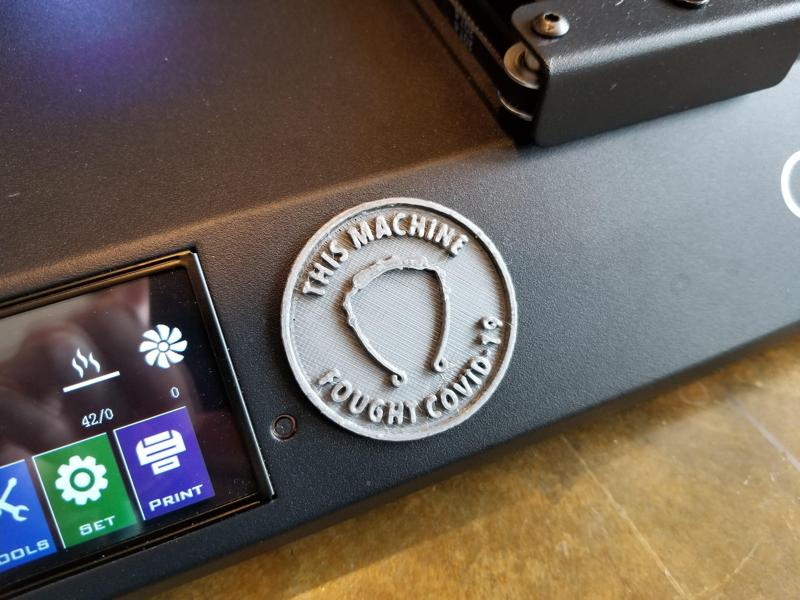 "This Machine Fought COVID-19" Medallion