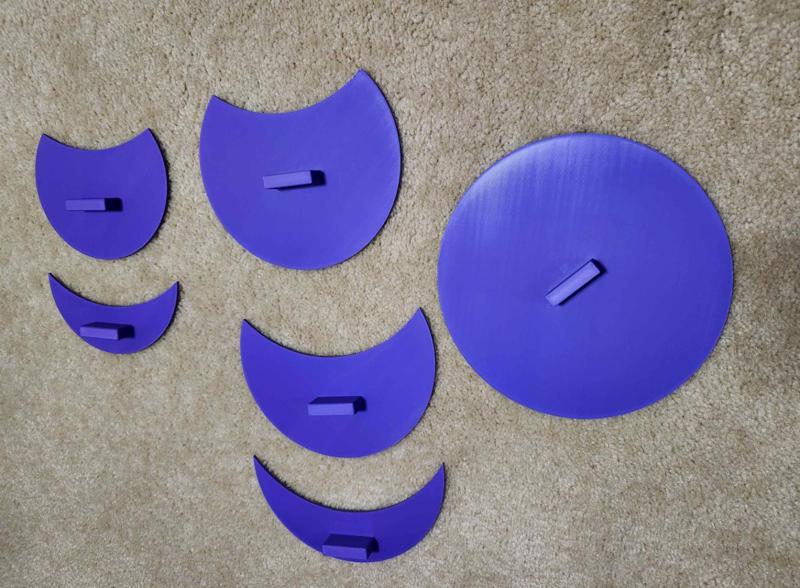 Circle and Crescent Stencil Set 200 mm Cutout