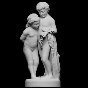 Girl and Boy with a Bird