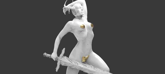 Lady of the lake Statue 1