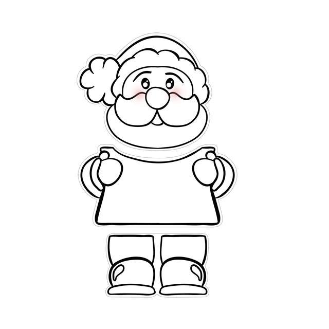 Cookie cutter Santa Claus (3 pieces) COM CARIMBO