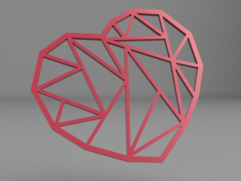 Heart – triangular design