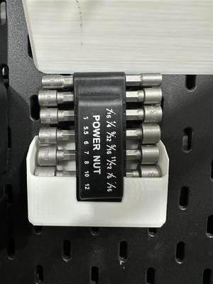 14Pcs Hex Socket Sleeve Holder with Ikea Skadis Mounts