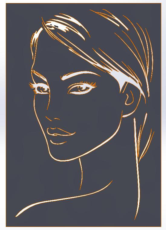 Girls Face Drawing Template
