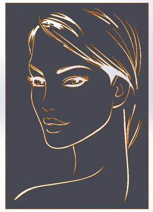 Girls Face Drawing Template