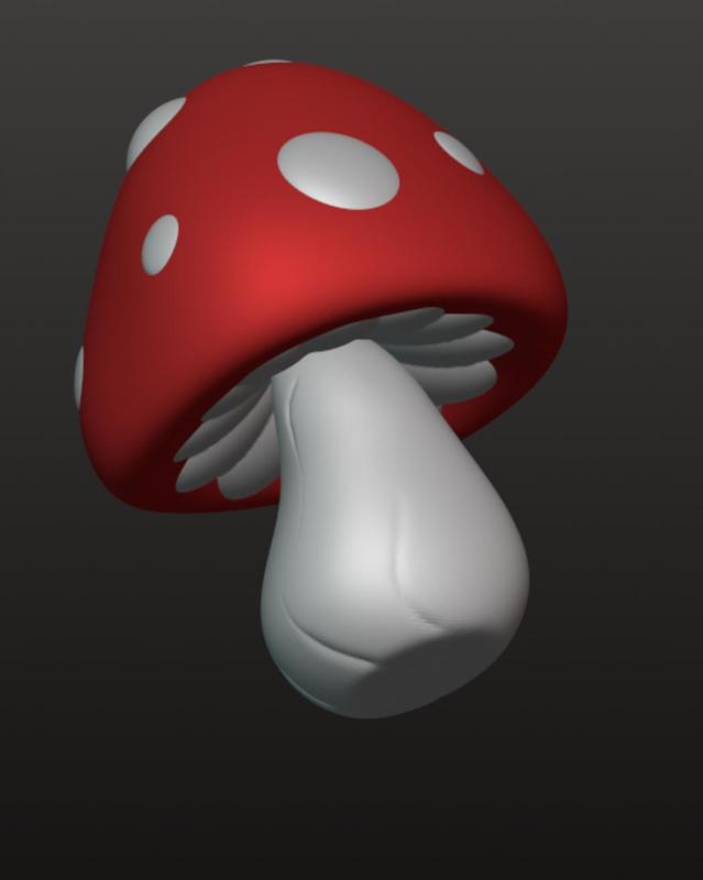 Cartoon spotted mushroom