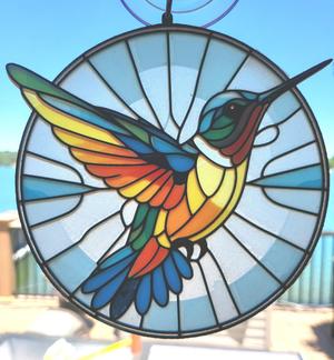 HueForge Stained Glass Style Hummingbird