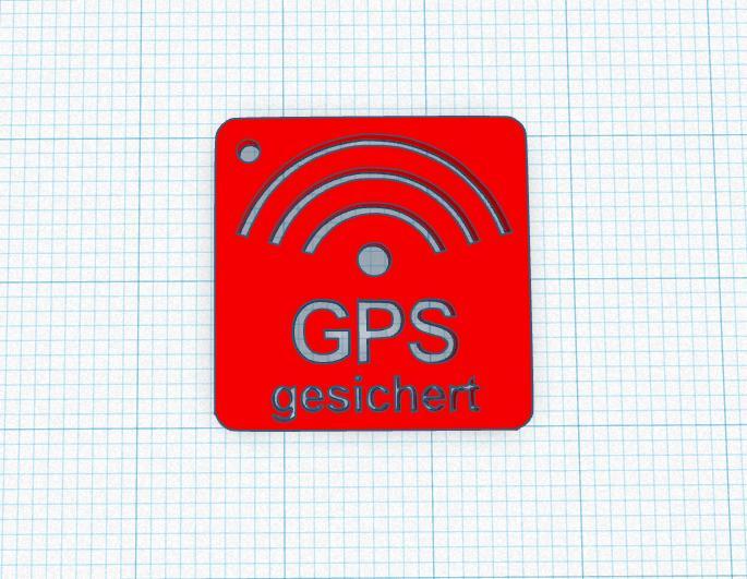 GPS Stencil/Tag             with Hanger
