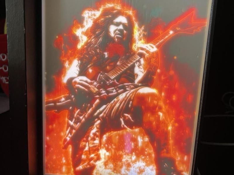 Dimebag Darrell Color Lithophane with Lightbox