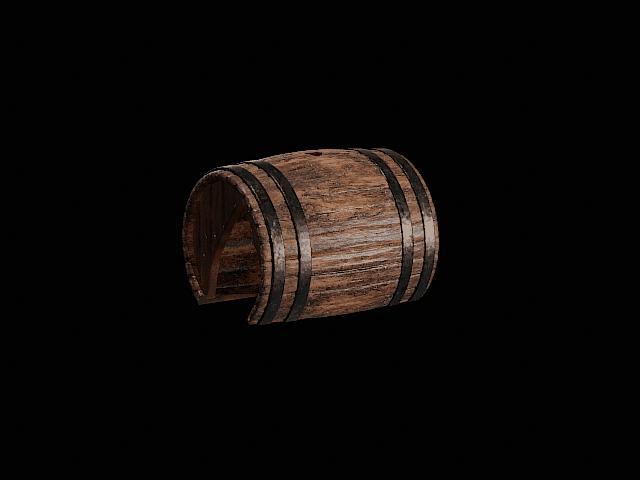 Broken wooden barrel decoration aquarium/terrarium/miniature
