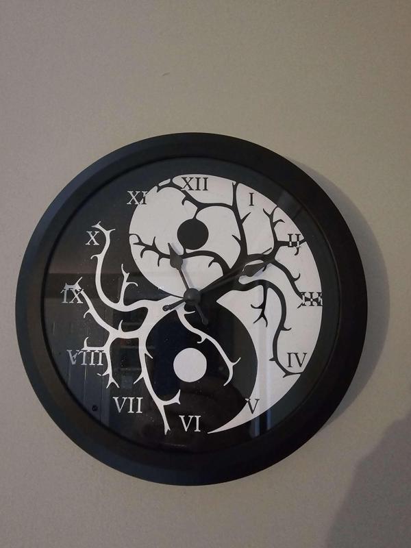 Yin Yang Tree Of Life Clock Face