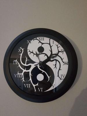 Yin Yang Tree Of Life Clock Face