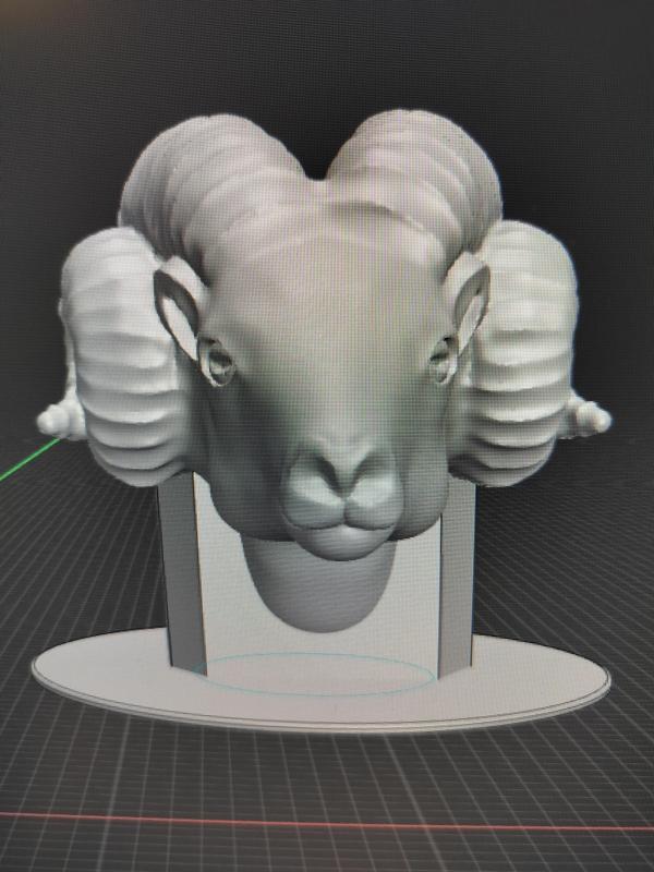 Ram Head on stand