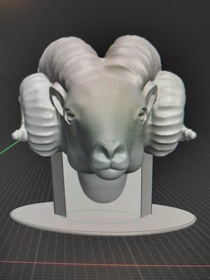 Ram Head on stand